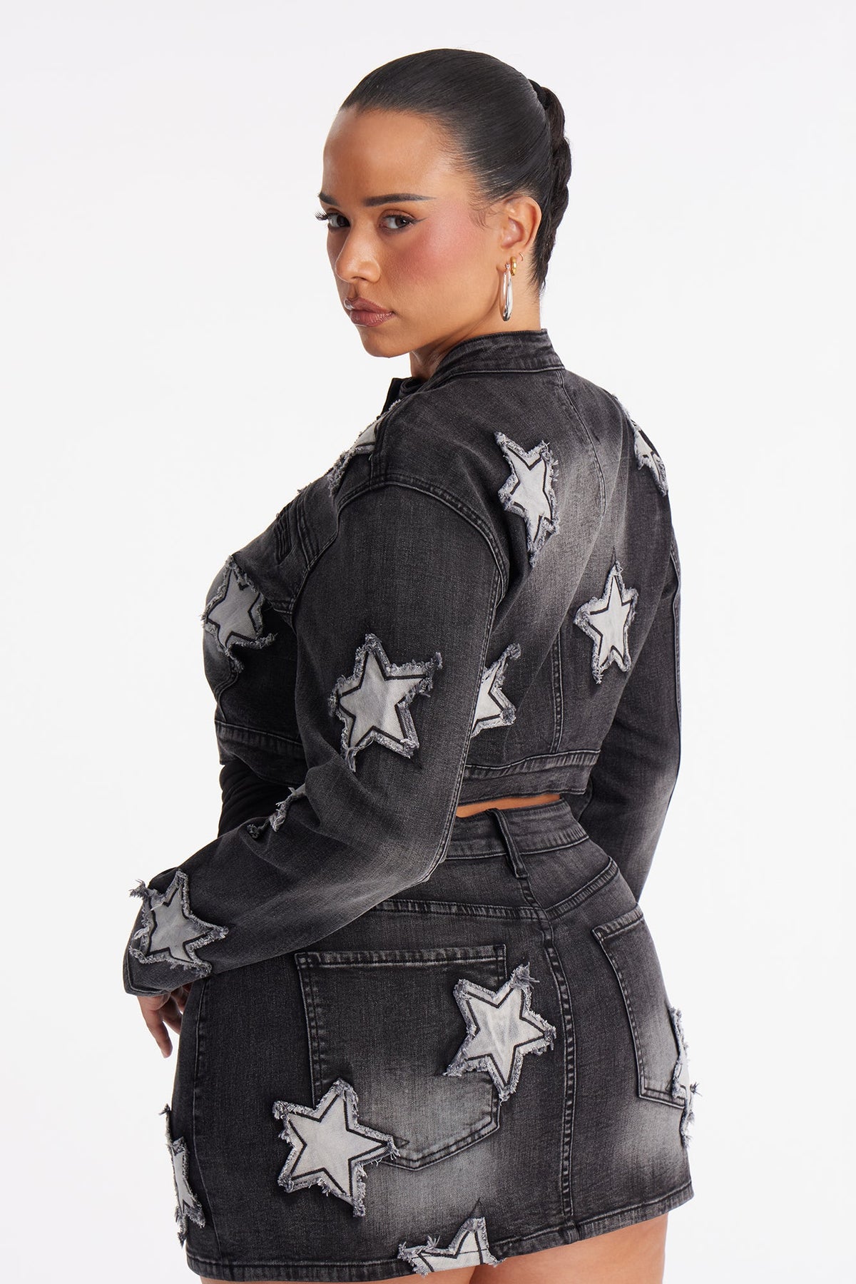Starstruck Denim Jacket - Black Wash