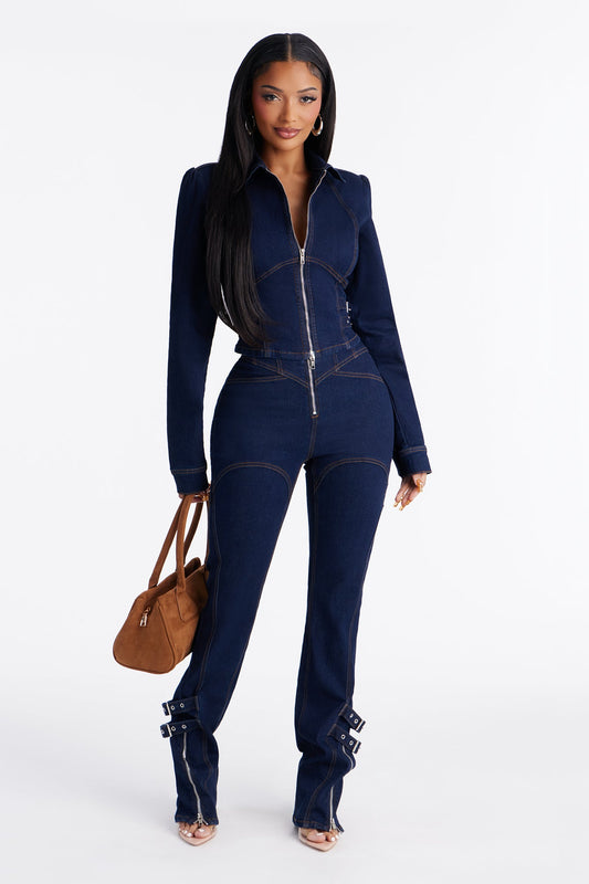 Leading Lady Stretch Denim Jacket - Rinse Blue Wash