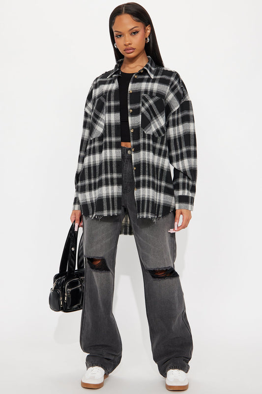 Leilani Plaid Shirt - Black/combo