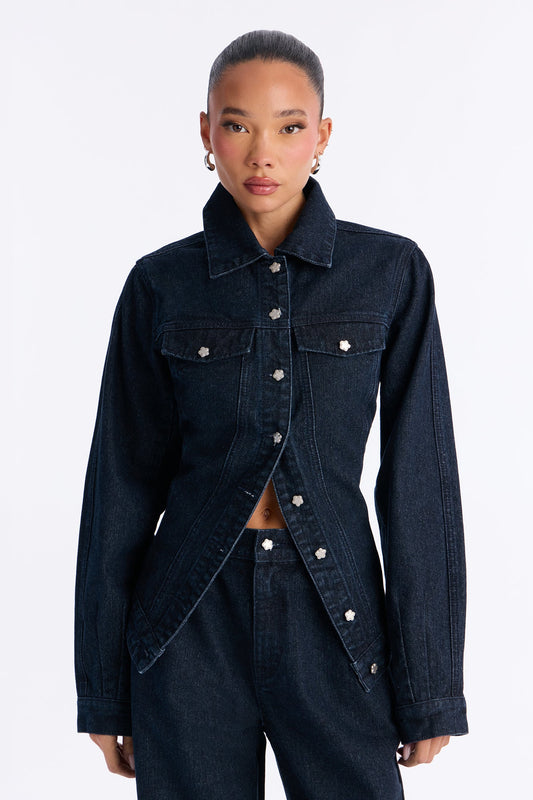 Rosemond Denim Shacket - Dark Denim