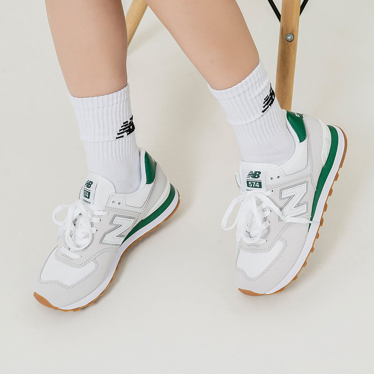 New Balance 574 'White Green' — ML574TD2