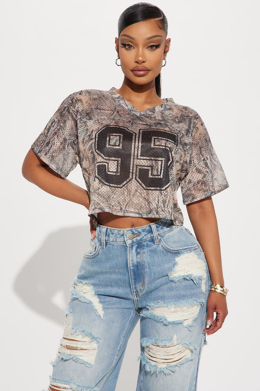 Callie Camo Jersey Tee - Camouflage