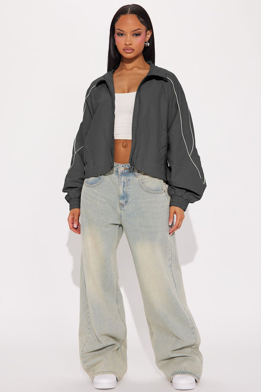 Keep Your Cool Windbreaker - Charcoal