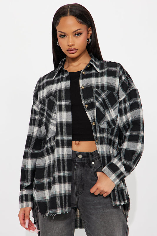 Leilani Plaid Shirt - Black/combo