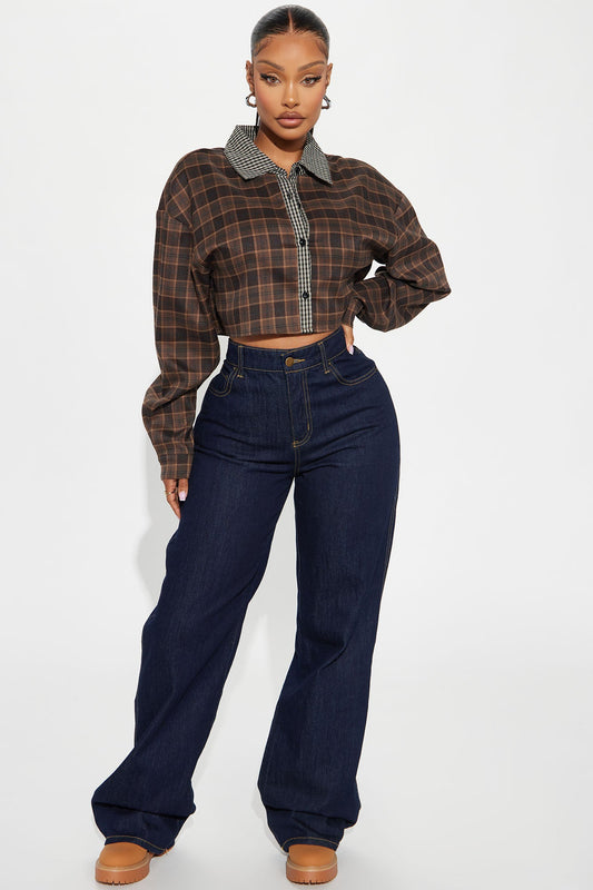 Kennie Plaid Shirt - Brown Combo