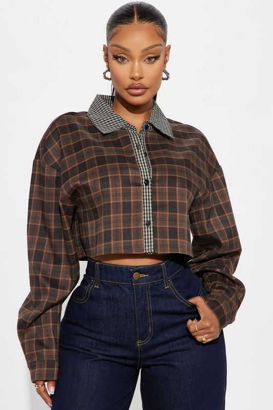 Kennie Plaid Shirt - Brown Combo