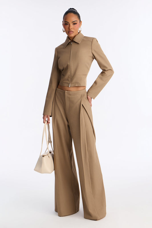 Claremont Double Zip Jacket - Camel
