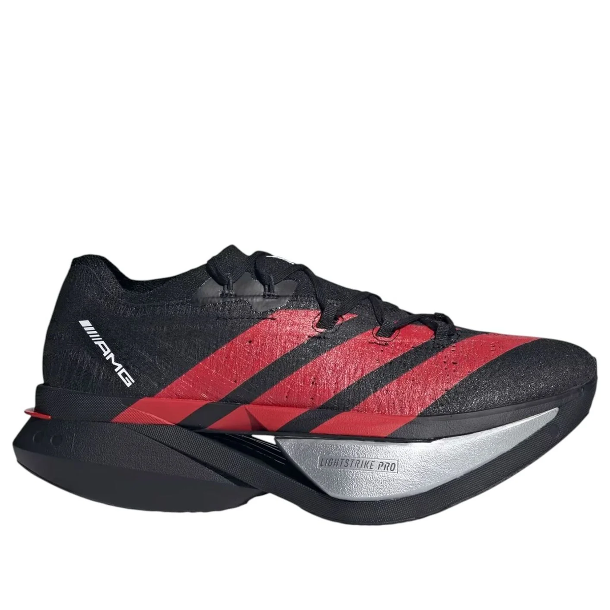 adidas x AMG Adizero Prime X3 Strung 'Core Black Lucid Red' KJ6946 Sneakers