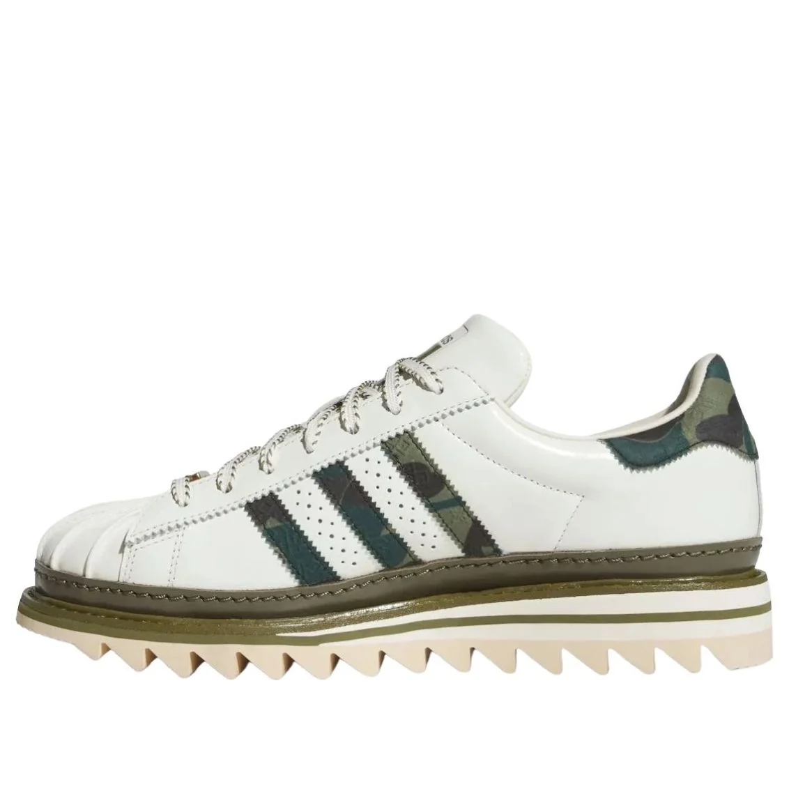 adidas x CLOT x BAPE Superstar 'Green Camo' KJ1473 Sneakers