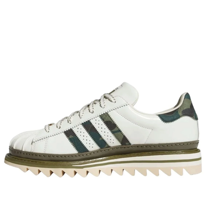 adidas x CLOT x BAPE Superstar 'Green Camo' KJ1473 Sneakers