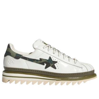 adidas x CLOT x BAPE Superstar 'Green Camo' KJ1473 Sneakers